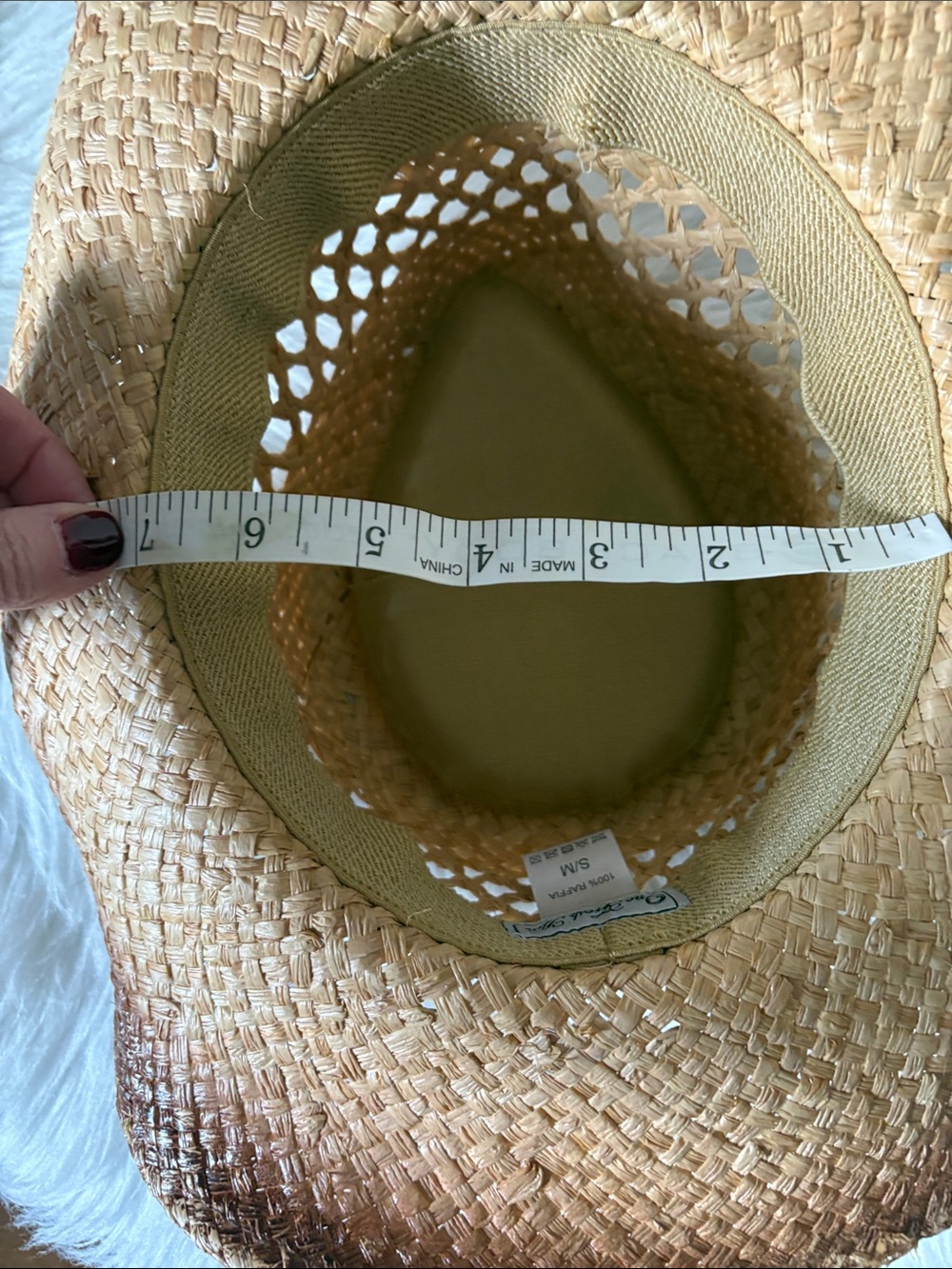 Woven Straw Western Hat with Decorative Band - Brown - Picture 4 of 9